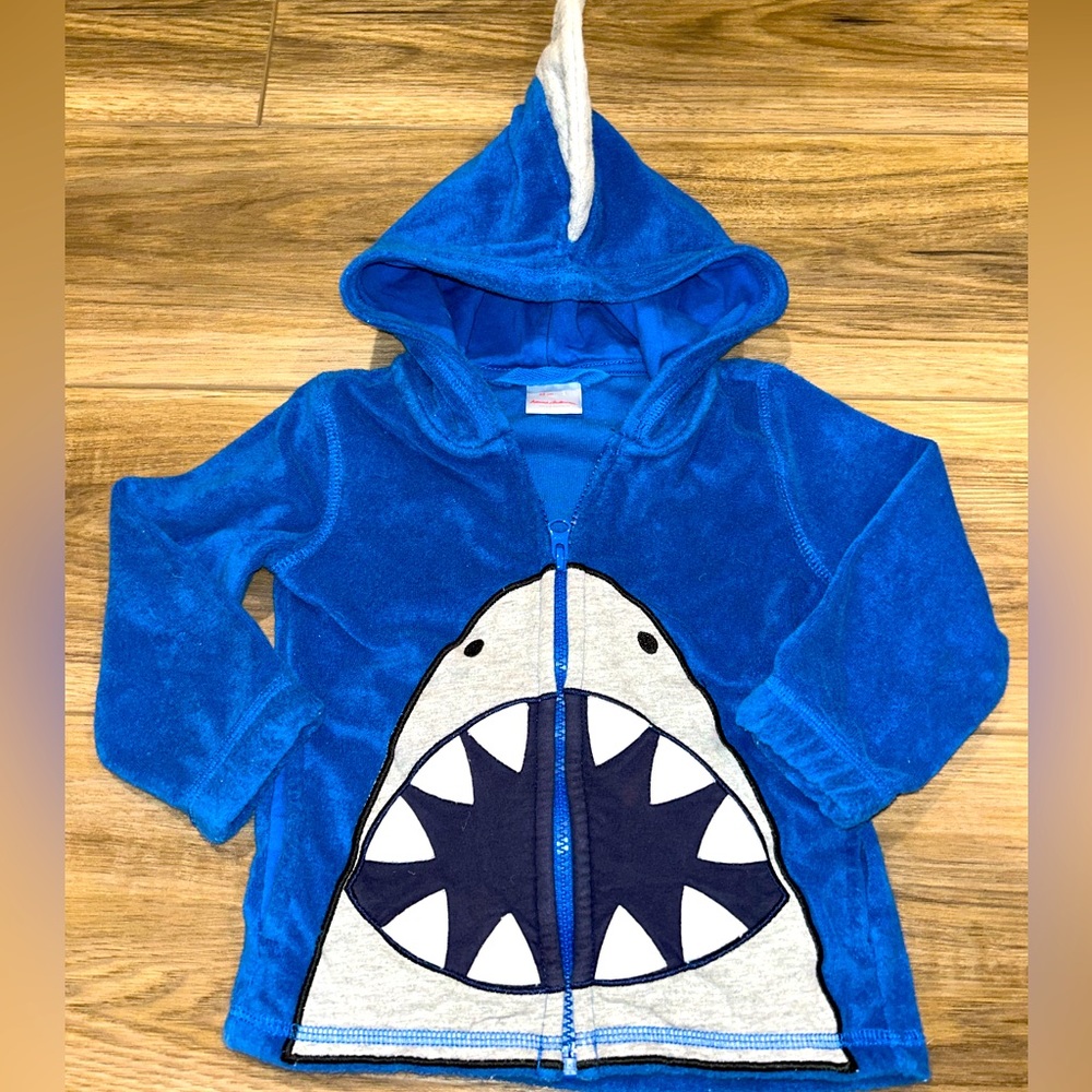 Hanna Andersson Shark Swim Cover Up 2T